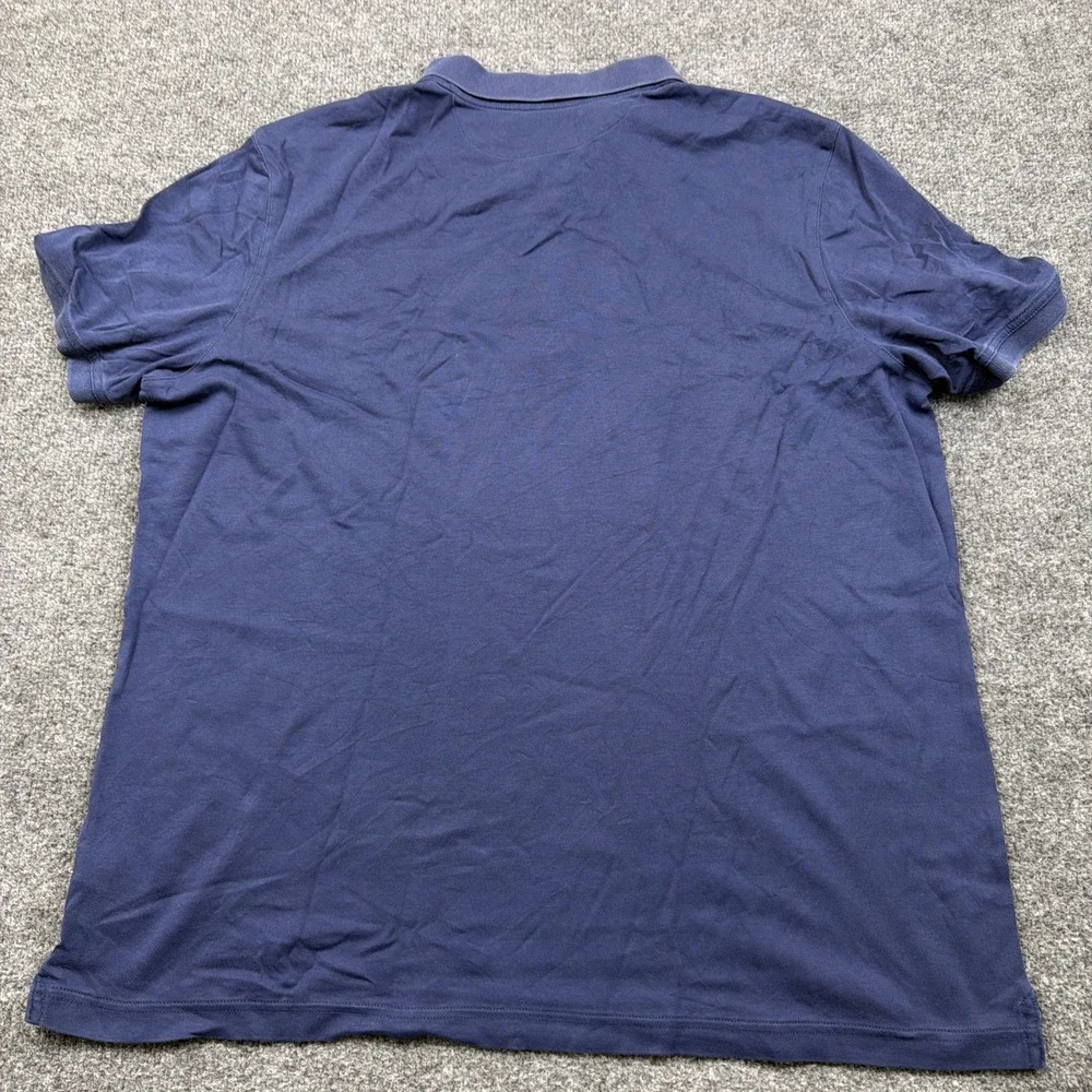 Banana Republic Men's Short Sleeve Polo Shirt Blue Preppy‎ XL Cotton